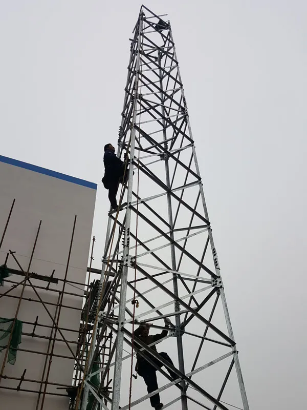 120米楼顶避雷塔生