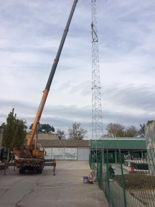 15米避雷塔安装