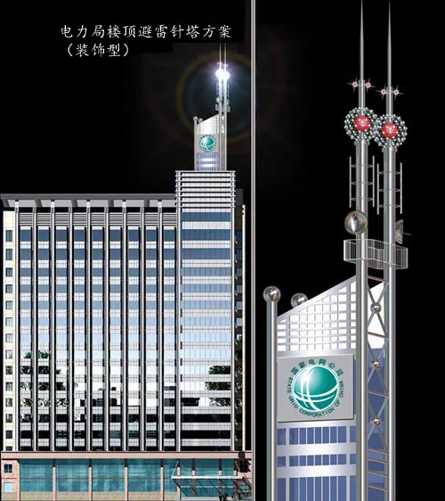 东北30米楼顶避雷塔定制
