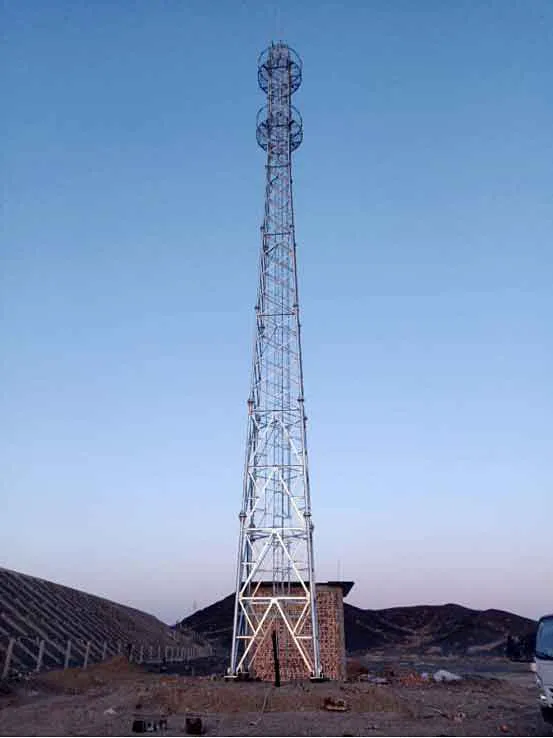 蓝色信号塔图片