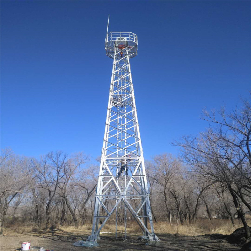 30米角钢监控塔规格型号，30米角钢监控塔定制