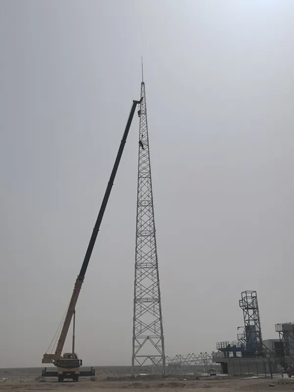 内蒙古额济纳旗深蓝航天54米避雷塔