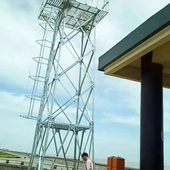 监控塔安装方案_30米双管式详细图纸